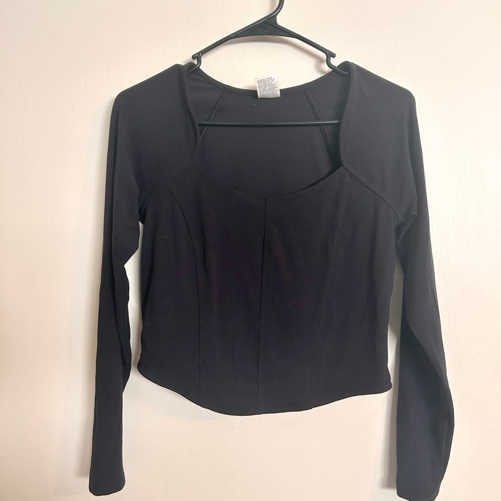 All in Motion Black Long Sleeve Blouse